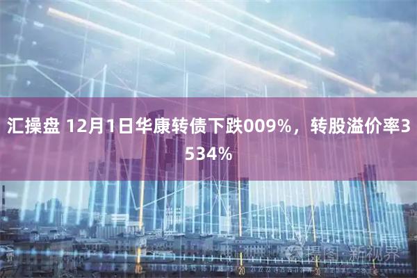 汇操盘 12月1日华康转债下跌009%,转股溢价率3534%
