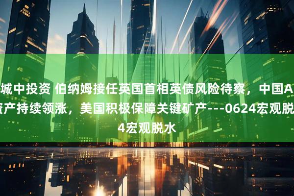 城中投资 伯纳姆接任英国首相英债风险待察,中国AI资产持续领涨,美国积极保障关键矿产---0624宏观脱水